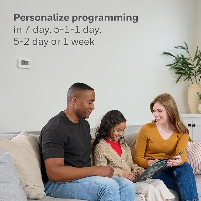 New! Honeywell Home Programmable Thermostat, Conventional/Heat Pump - Image 5