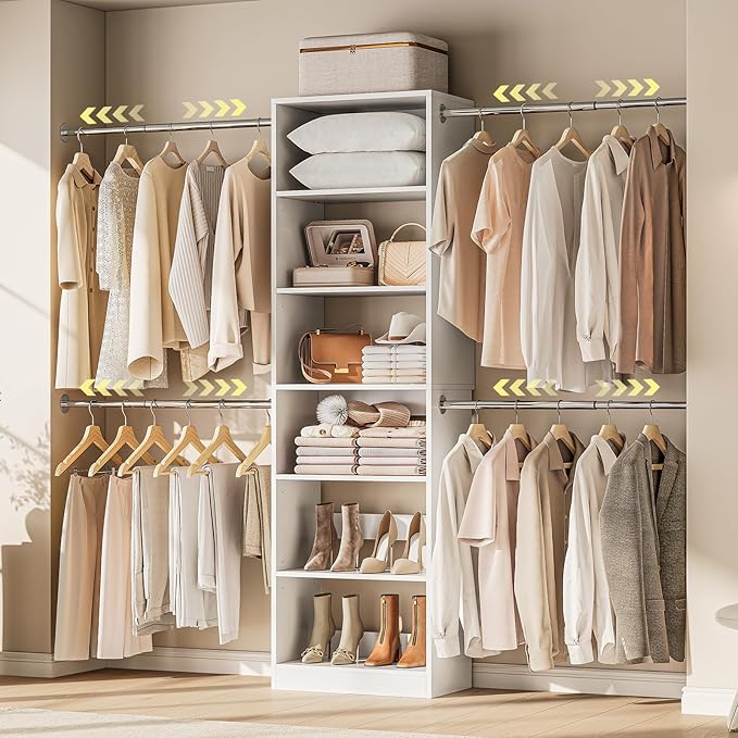 W1 Closet System, 3.5FT-7.7FT Closet Organizer System by ONBRILL