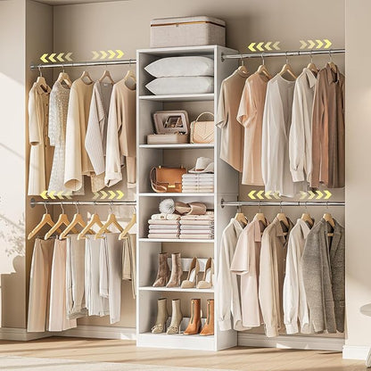 W1 Closet System, 3.5FT-7.7FT Closet Organizer System by ONBRILL