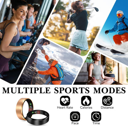 smart health ring fitness tracker for men women, close-up detail
