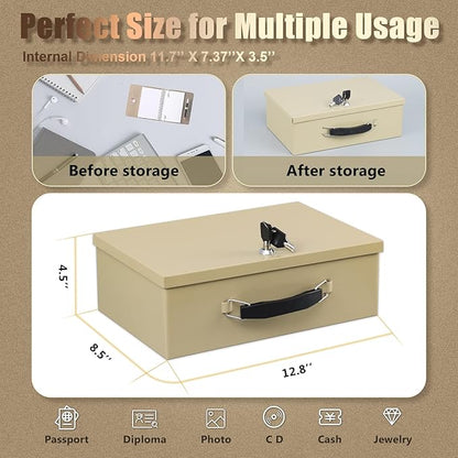 xydled Fire Resistant Safe Fire Safe Box - Image 3