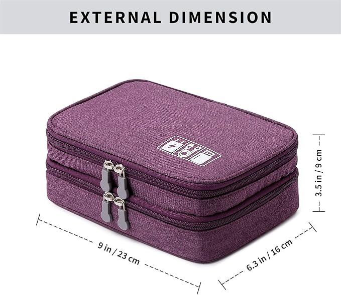 mygreen Electronics Travel Organizer Storage Bag, Double Layer Universal - Image 4