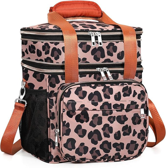 GLENKEY Expandable Insulated Lunch Box, Double Deck Lightweight Large Lunch Bag by GLENKEY