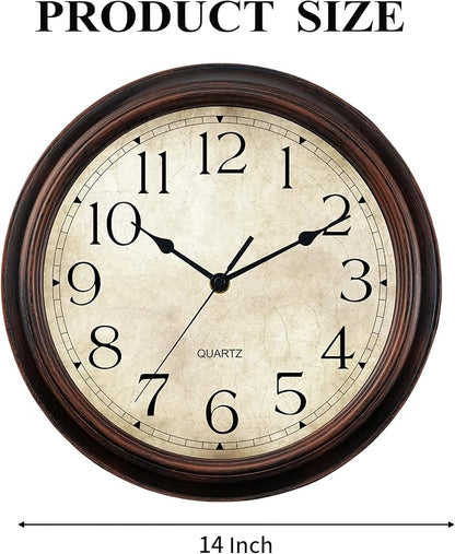 KECYET 14 Inch Wall Clocks Battery Operated Silent Non-Ticking Analog Wall - Image 5