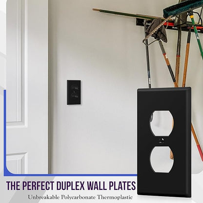 ENERLITES Duplex Receptacle Outlet Wall Plate, Size 1-Gang 4.50" x 2.76" - Image 3
