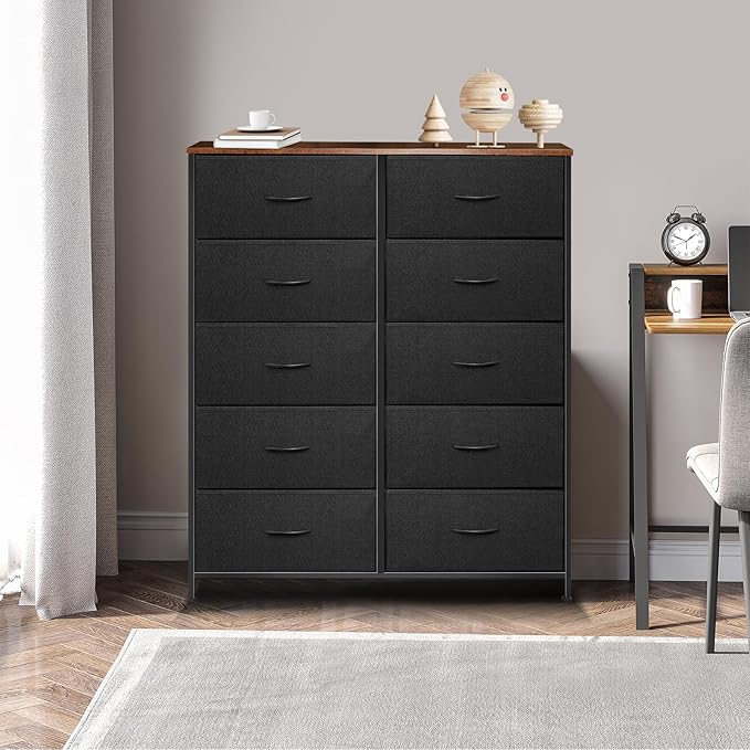 Dresser for Bedroom with 10 Drawers, Chest of Drawers, Storage Drawers - Image 4