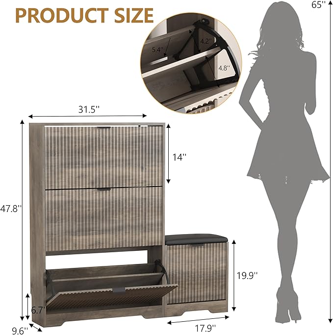 Shoe Cabinet Storage for Entryway - Image 2