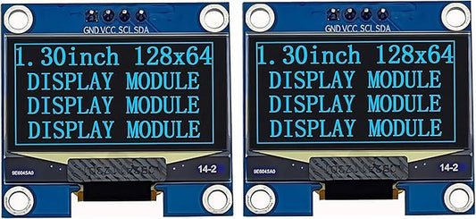 Haldzemo 1.3 inch OLED Display Module I2C IIC 128x64 LCD Screen S H1106 12864 by Haldzemo