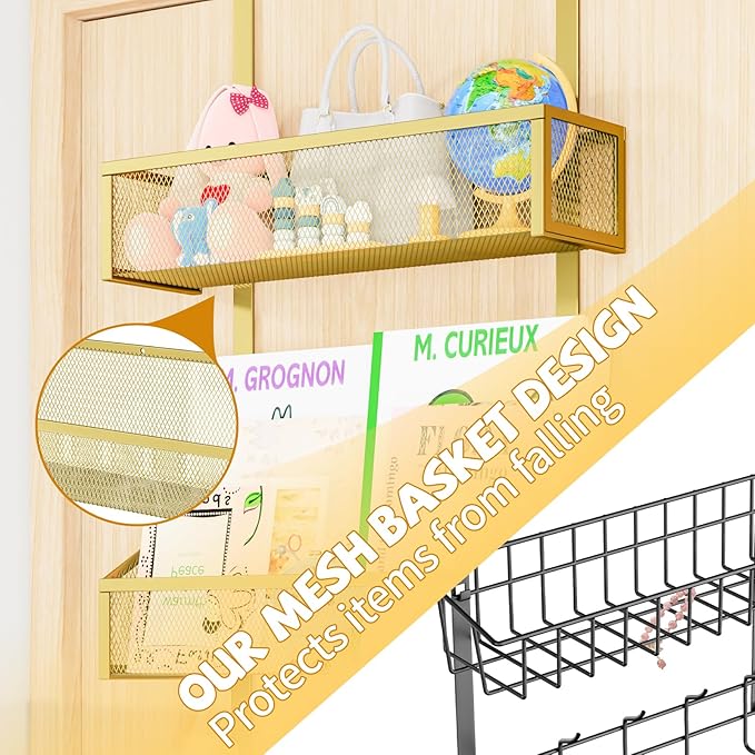 Kaiferty Over The Door Hooks Organizer, Coat Rack Over The Door Storage Hanger - Image 6