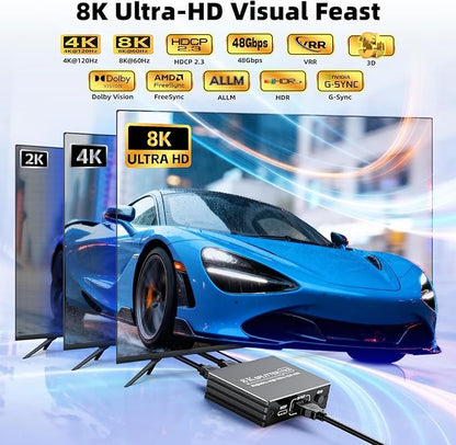 HDMI 2.1 Splitter 1 in 2 Out 4K 120Hz - Image 2
