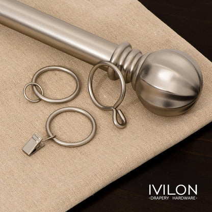 Ivilon Drapery Eyelet Curtain Rings - 1.7" Ring for Curtain Hook Pins, Set of 14 - Warm Gold