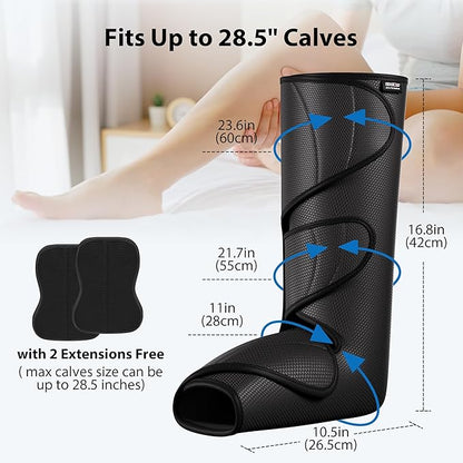 CINCOM Leg Massager for Circulation and Pain Relief, Air Compression Calf Foot - Image 4
