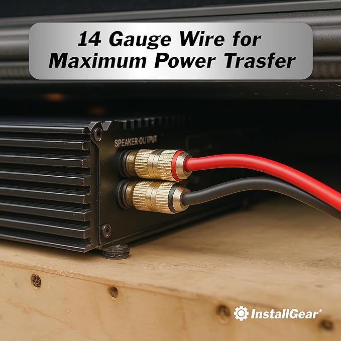 InstallGear 14 Gauge Speaker Wire - 100 Ft Copper Clad Aluminum Speaker Cable - - Image 2