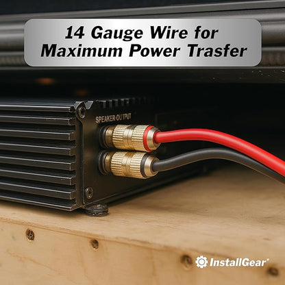 InstallGear 14 Gauge Speaker Wire - 100 Ft Copper Clad Aluminum Speaker Cable - - Image 2