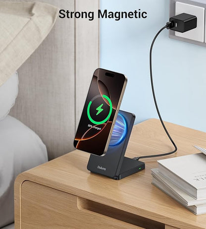 Folding Wireless Charging Stand, Magnetic 15W Fast Charging Station Mag-Safe - Image 3