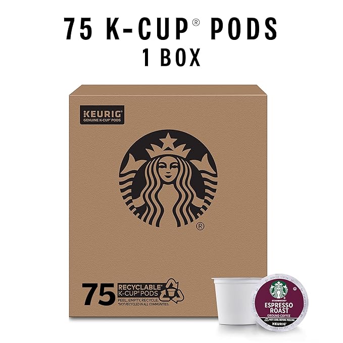 Starbucks K-Cup Coffee Pods, Dark Roast Coffee, Espresso Roast - Image 2
