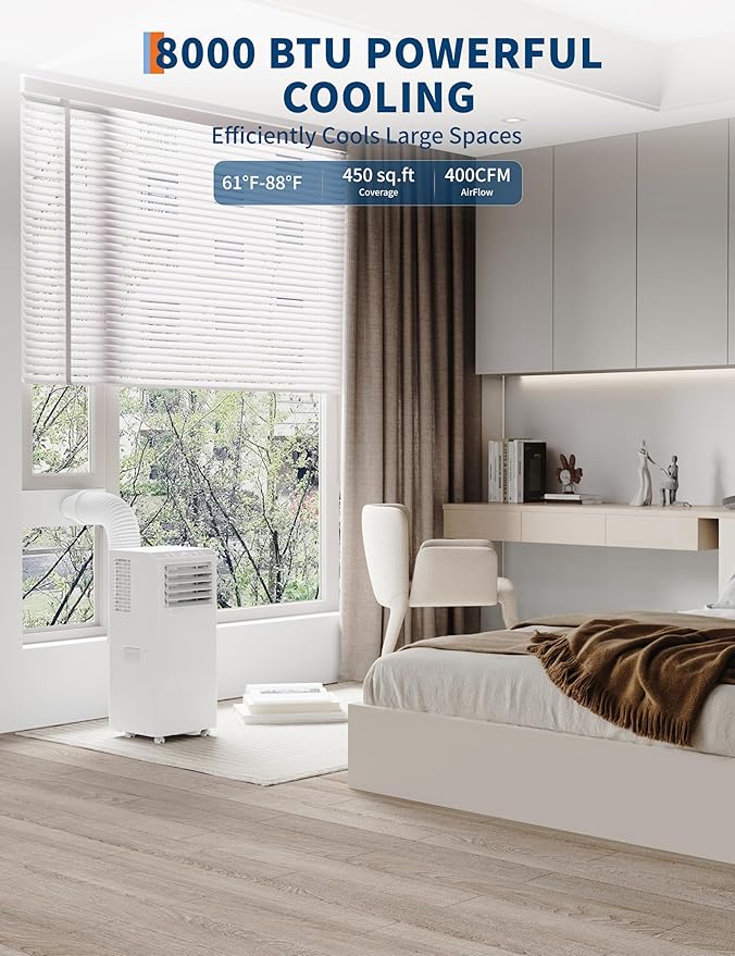 8, 000 BTU Portable Air Conditioner, AC Unit - Image 2