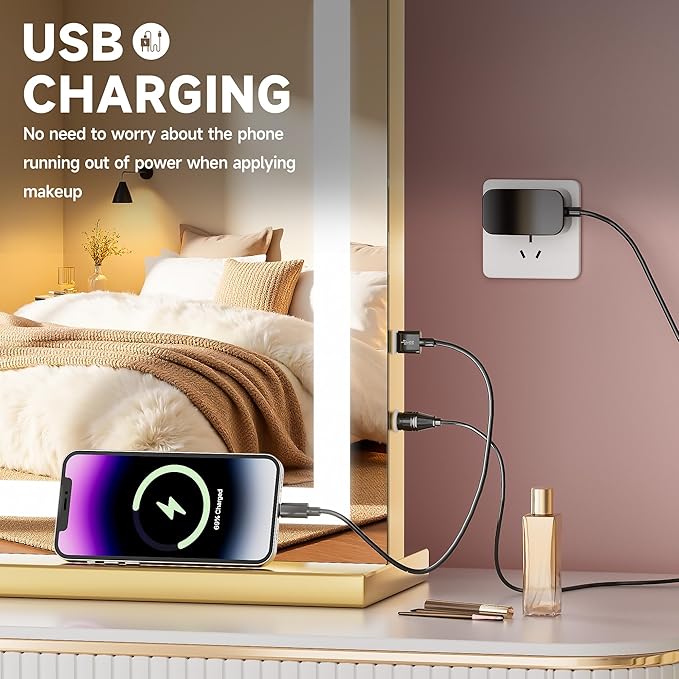 Vanity Mirror with Lights, Dimmable 3 Modes, Memory Function, Smart Touch - Image 7