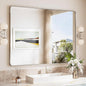 TokeShimi 48x36 Brushed Nickel Bathroom Mirror by RefinedBathroomAccessories