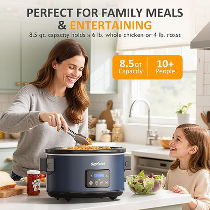 Sunvivi 8.5 Quart Programmable Slow Cooker: Multi-Cooker Food Warmer - Image 3