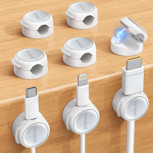 Magnetic Cable Clips Cord Organizer by Lamicall