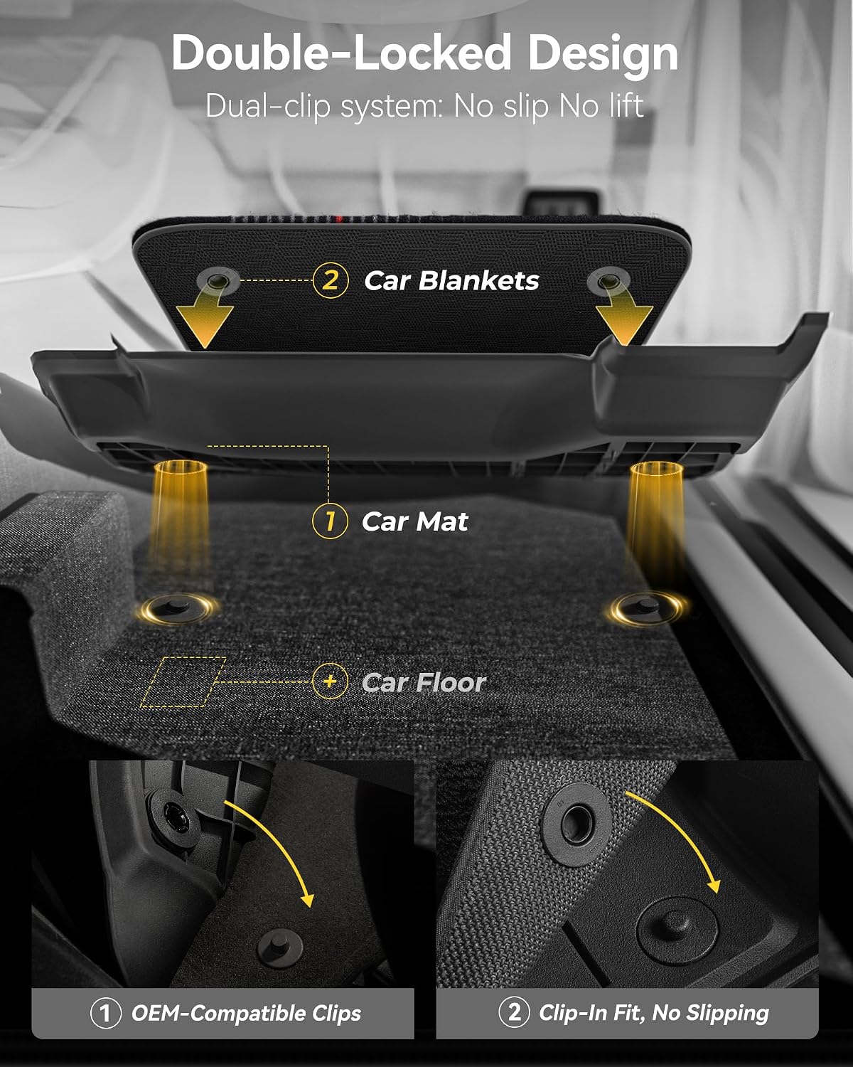 3W Tesla Model Y Juniper 5 Seat 2025-2027 10PCS Floor Mats Not for Standard