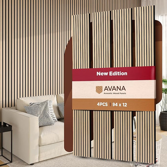 Avana Acoustic Wood Wall Panels – 94.4 x 12.6 Inch White Oak Acoustic Panels 4 by AvanaHome
