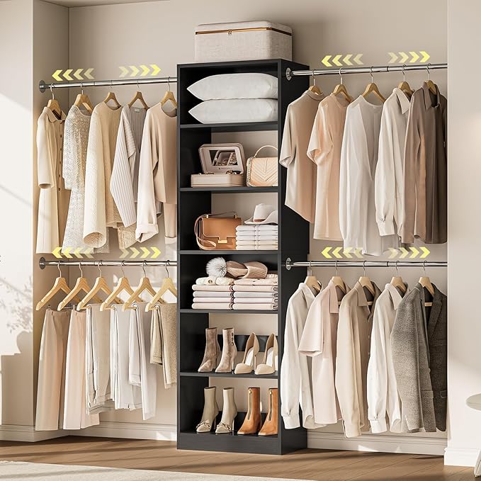 W1 Closet System, 3.5FT-7.7FT Closet Organizer System by ONBRILL