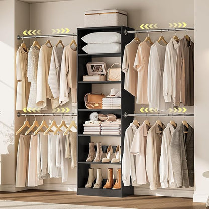 W1 Closet System, 3.5FT-7.7FT Closet Organizer System by ONBRILL