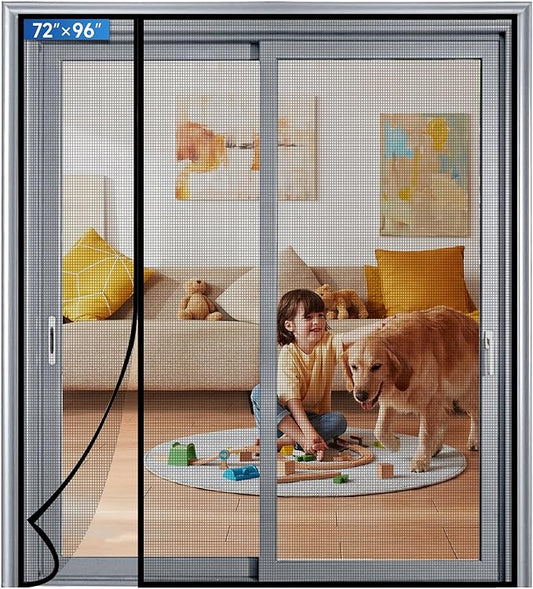 Magnetic Screen Door Left Right Side Opening Upgraded PET Mesh Greater Than by Longeas
