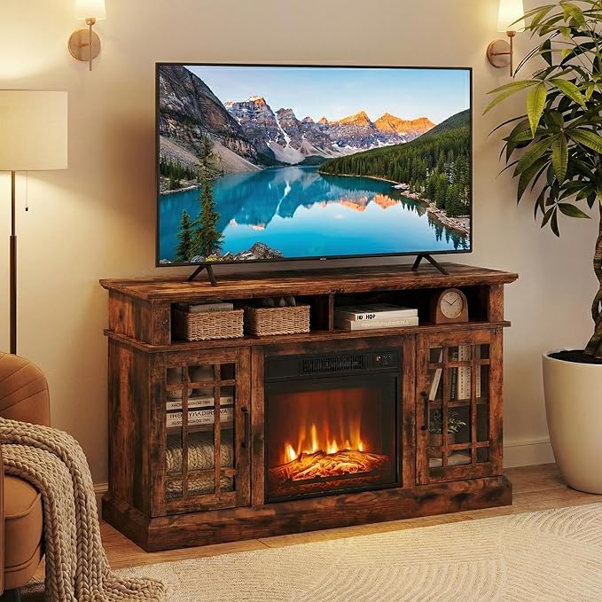 SIMOE Fireplace TV Stand for 55 TV, 48 Inch Stand - Image 8