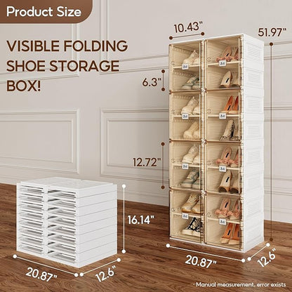 ANTBOX Shoe Organizer Storage Box, Portable Folding Shoe Rack - Image 5