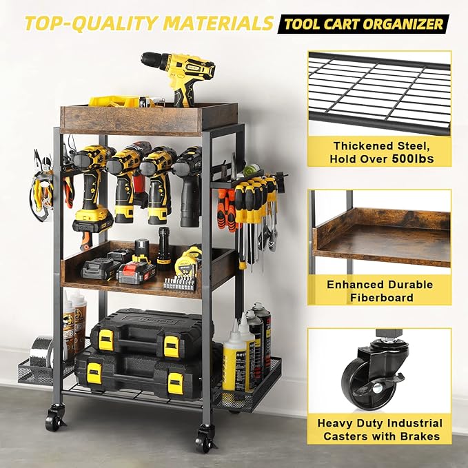 Olakee Power Tool Organizer Garage Storage Organization Shelving Tool Holder - Image 6