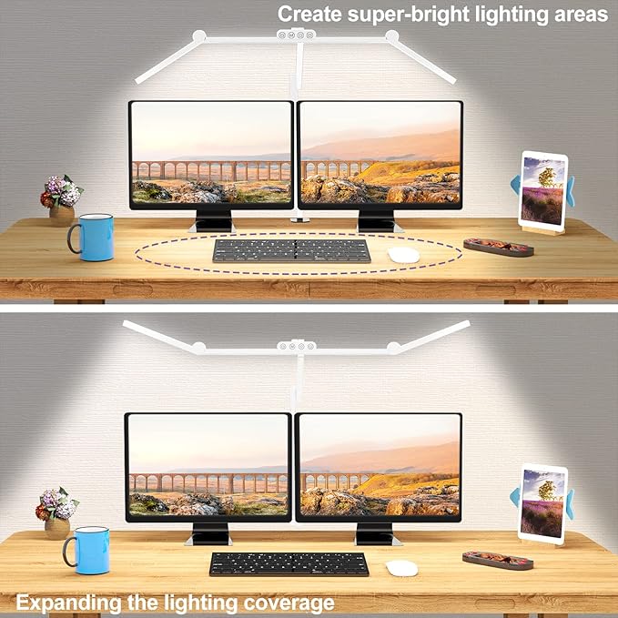 Micomlan Led Desk Lamp for Home Office, 24W Bright Rotatable Led Table Light - Image 2