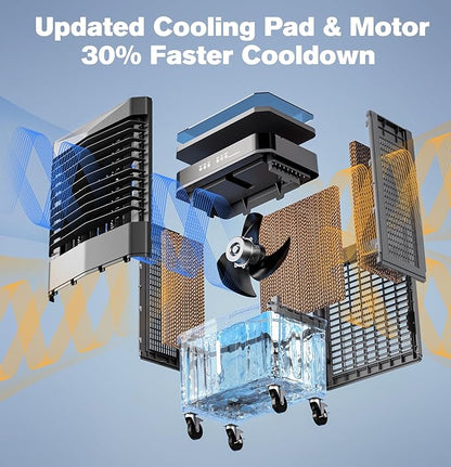 Auertech 8.5 Gal Swamp Cooler, 2800 CFM Portable Evaporative Air Cooler - Image 5