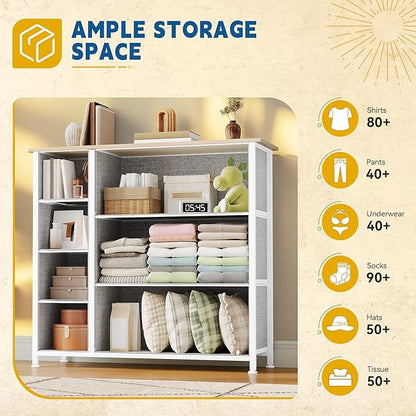 DWVO Dresser for Bedroom, 7 Drawers Fabric Dresser, Organizer Unit for Living - Image 5