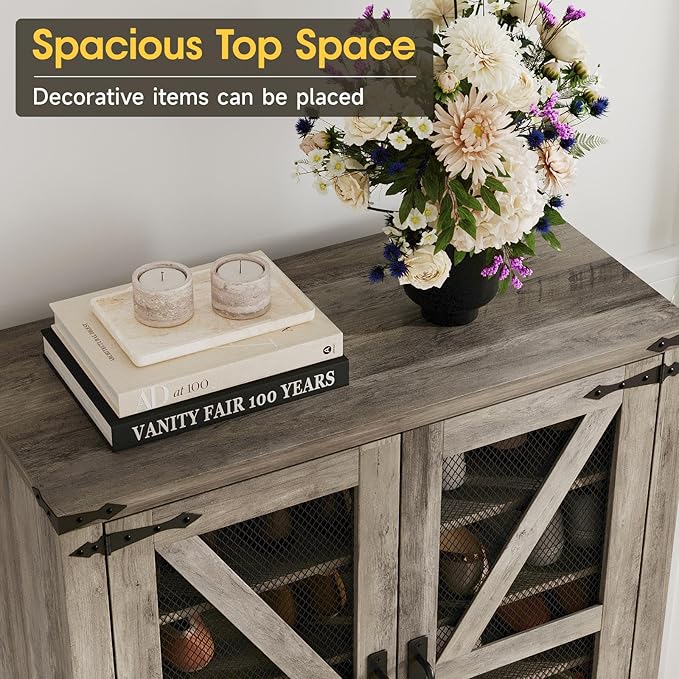 Maupvit 42.1" Farmhouse Shoe Cabinet - Image 6