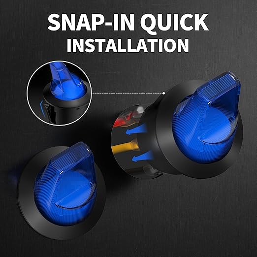 DaierTek Lighted Rocker Toggle Switch UL Listed 12V 20A ON/Off 3 Pin Round LED - Image 5