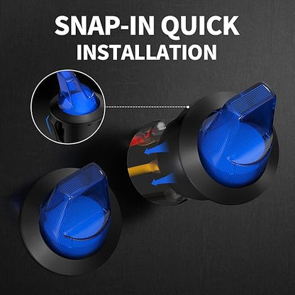 DaierTek Lighted Rocker Toggle Switch UL Listed 12V 20A ON/Off 3 Pin Round LED - Image 5