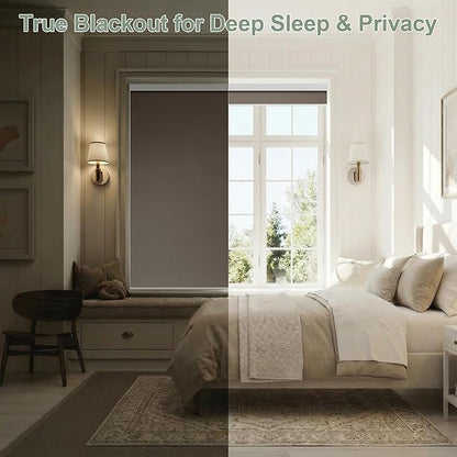 ZSHINE Motorized Blackout Window Blinds Customize Width Remote Control Wireless - Image 3