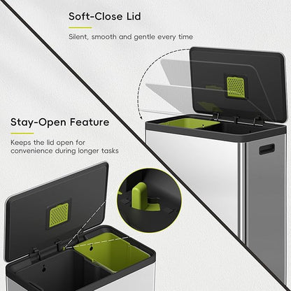 EKO EcoCasa II 36L+24L Dual Trash Can - Image 7