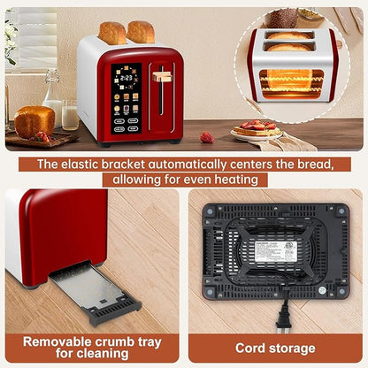 SEEDEEM Toaster 2 Slice with Touch Screen, Faster Heating Speed, 7 Shade Setting - Image 5