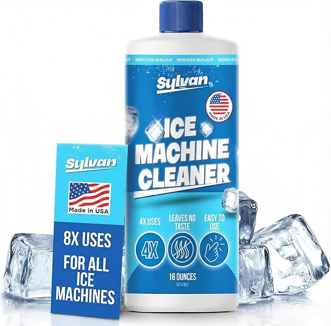 Sylvan Ice Machine Cleaner and Descaler | 16 oz | Free Cloth | Made in USA | by SylvanHills