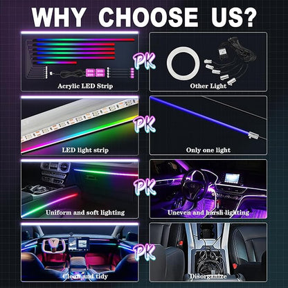Dreamcolor Acrylic Interior Car LED Strip Light - Image 2