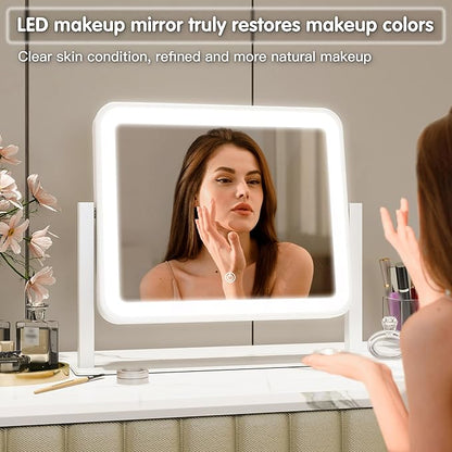 FENNIO Vanity Mirror with Lights 14"×12" Makeup Mirror with Lights, Lighted - Image 6