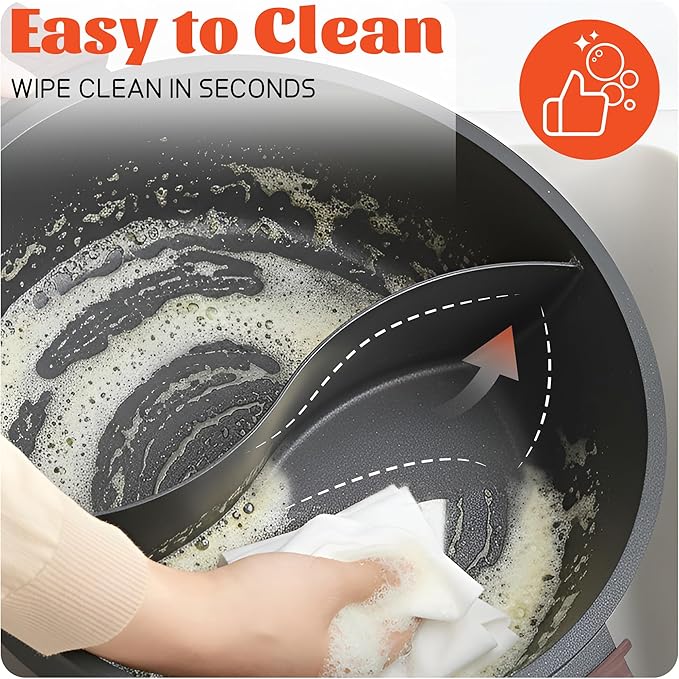 TWIN™ Electric Hot Pot with Divider | PFAS-Free Ceramic Nonstick Pot | EvenHeat - Image 5