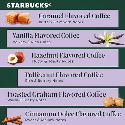 Starbucks K-Cup Coffee Pods, Flavored Hot or Iced Coffee, Variety Pack - Image 4
