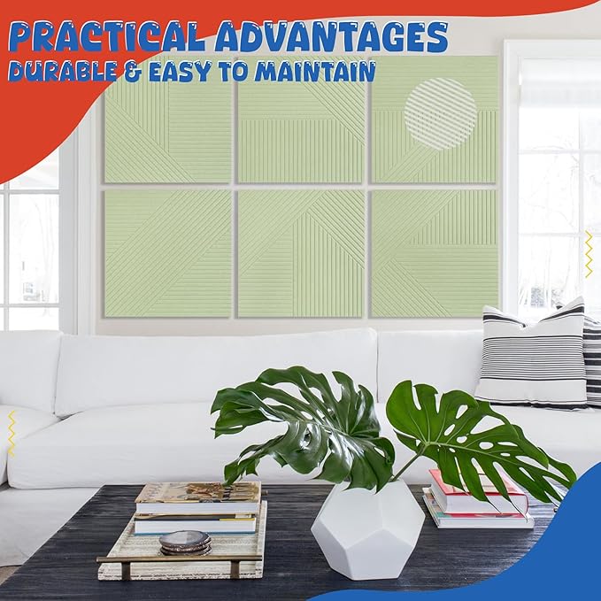 EVENRISING Acoustic Panels 6 Pack, Soundproof Wall Panels 23.6 x 23.6 Inches - Image 7