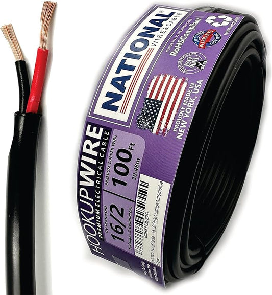 NATIONAL Wire & Cable – 16 AWG 2-Conductor Premium Copper Wire, 100 ft by NATIONALWireCable