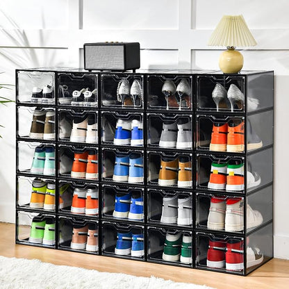 12 Pack Stackable Shoe Storage Organizer - Image 8